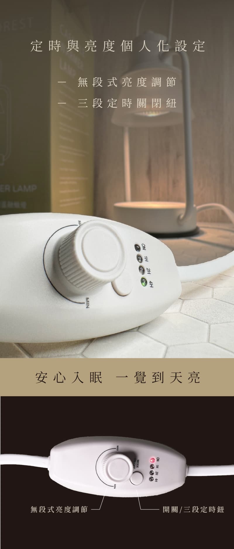 香氛森林新品-質感純白多功能融蠟燈- 可定時、調節亮度